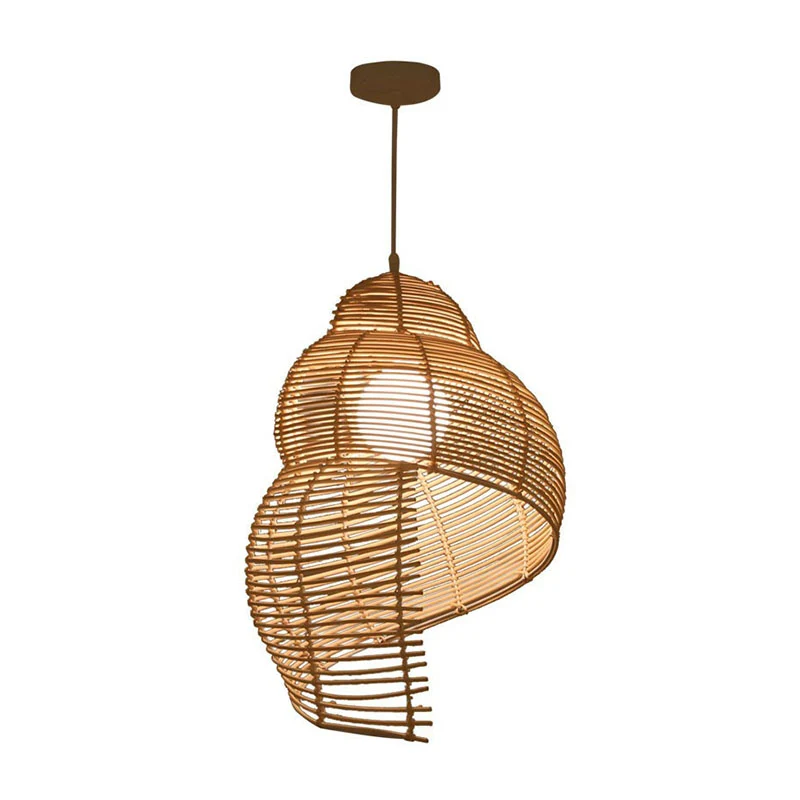 Conch Suspension Lighting Minimalistisch rotan 1��Head restaurant hangend plafondlicht