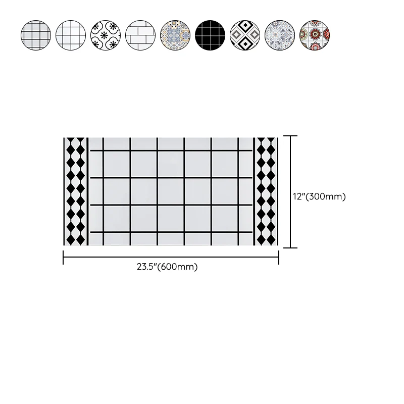Contemporain Style Wallpaper Kitchen Single Tile Wallpaper Rectangle Shape Blue