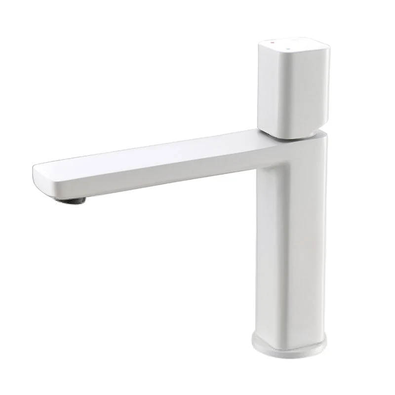 Contemporary Centerset Faucet Lever Handles Solo Hole Brass Square Faucet Chrome