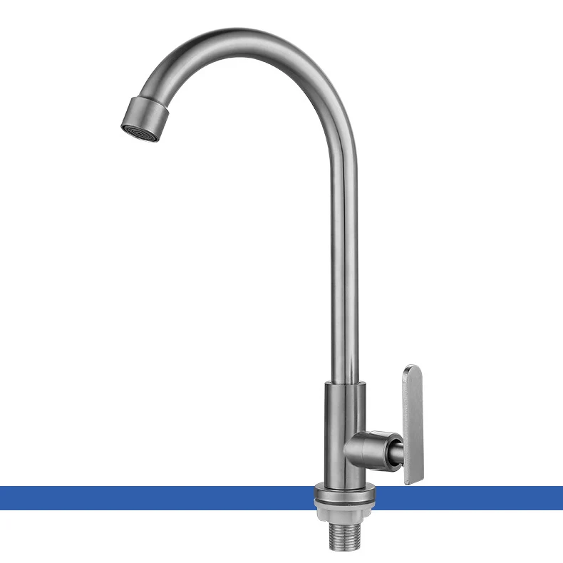 Contemporary Één Handle Kitchen Faucet Pull down 1-Hold Bar Faucet Stainless