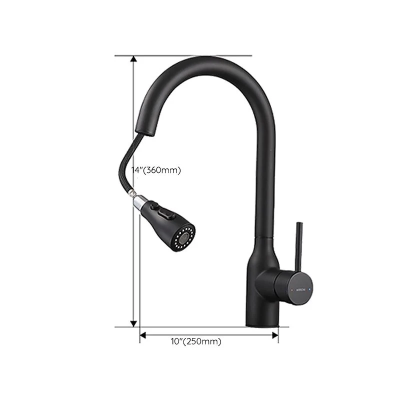 Contemporary Één Handle Kitchen Faucet Pull Out 1 Hold Bar Faucet No Sensor