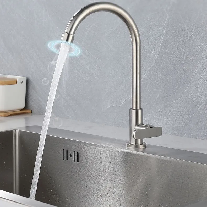 Contemporary Individueel Handle Kitchen Faucet Pull down 1-Hold Bar Faucet Stainless