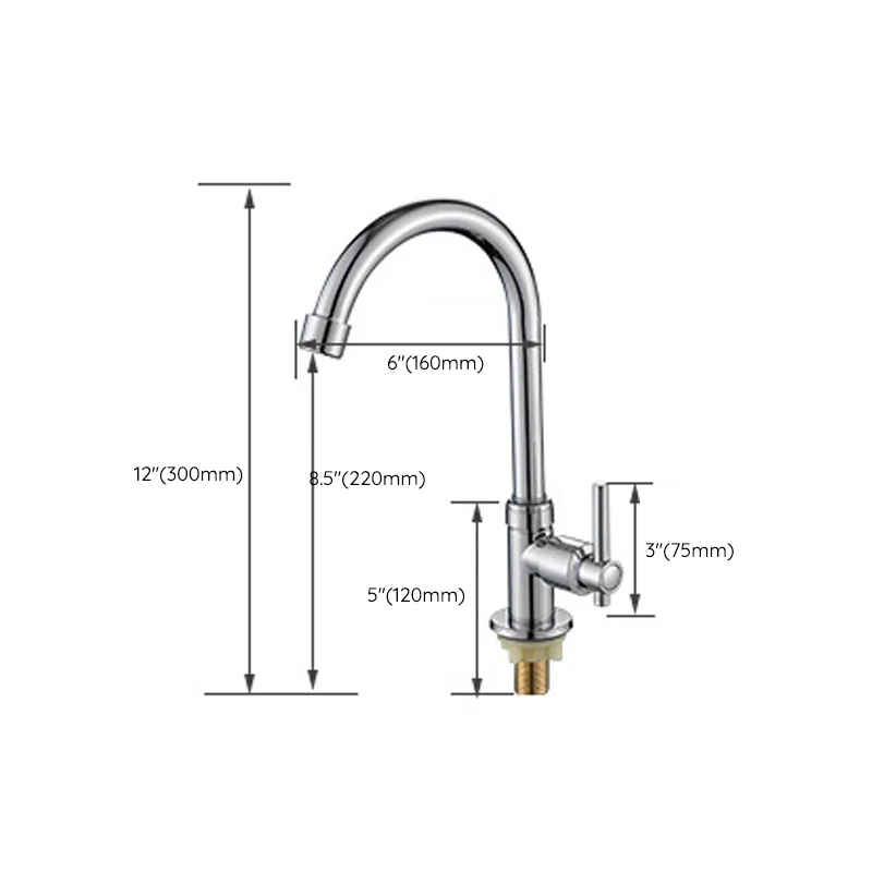 Contemporary Los Handle Faucet Standard Kitchen Faucet Pull down 1-Hold Water Filler