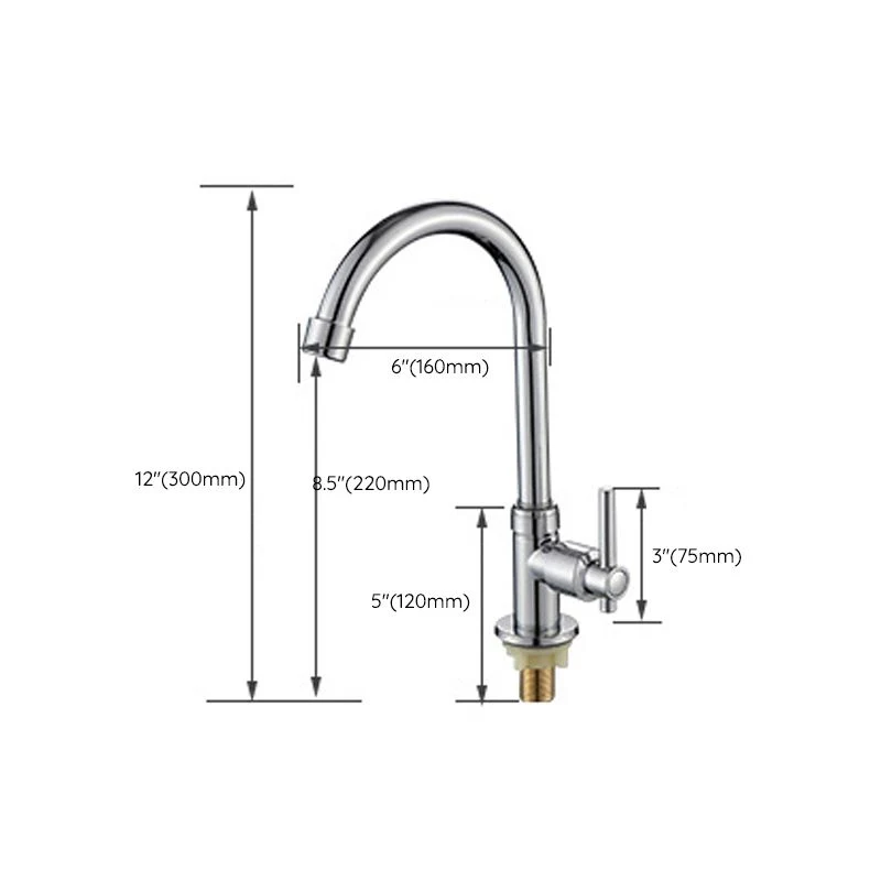 Contemporary Los Handle Faucet Standard Kitchen Faucet Pull down 1-Hold Water Filler