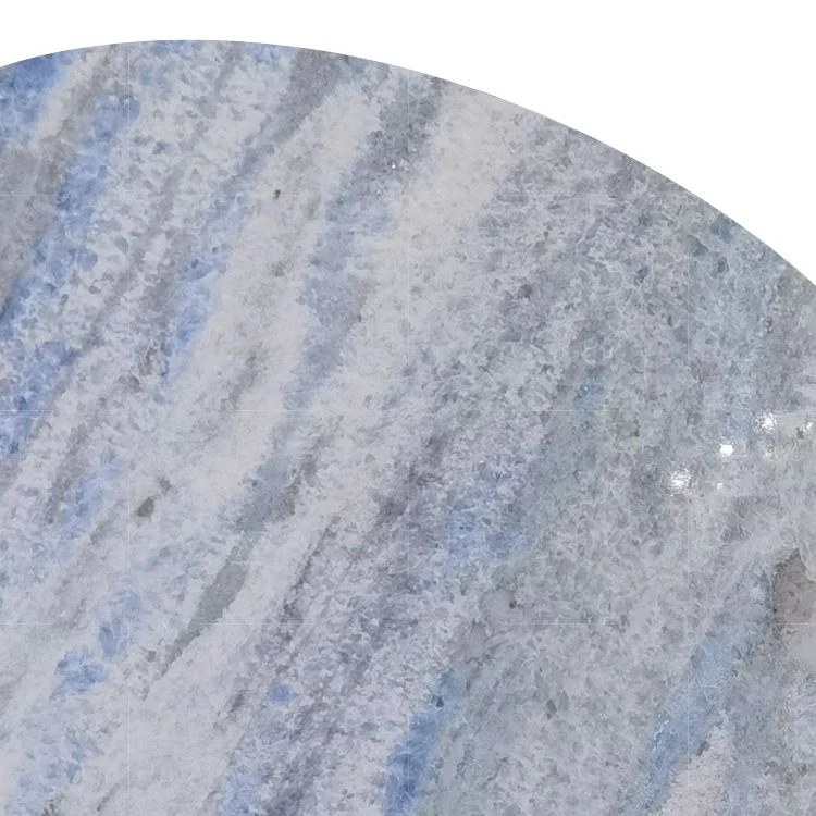 Contemporary Rectangle Blauw Marble Dining Table Double Pedestal 63l