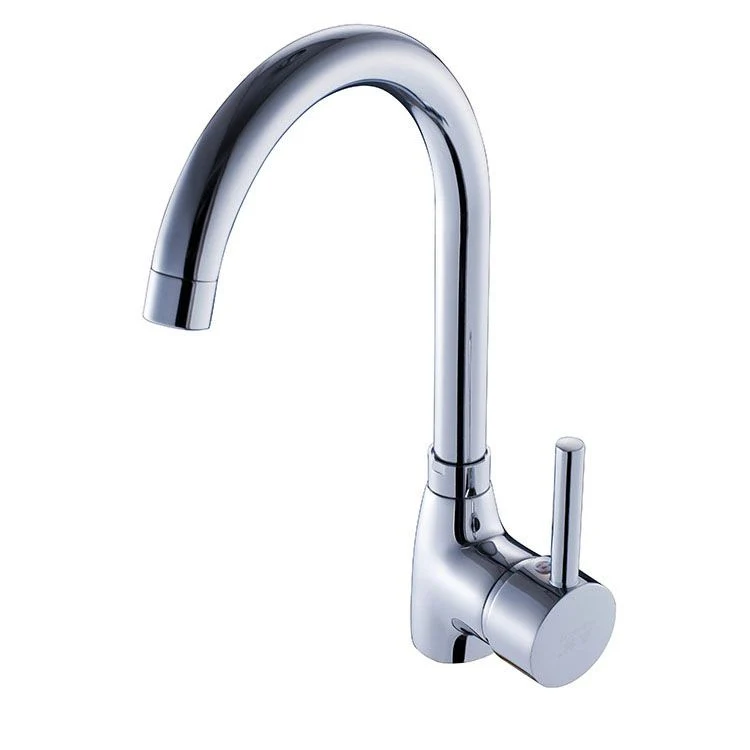 Contemporary Single Handle Kitchen Faucet One Lever Water Faucet Verchroomd