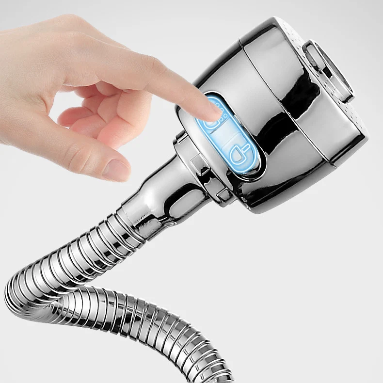 Contemporary Single Handle Kitchen Faucet Pull-down Wandopstelling Faucet Chrome