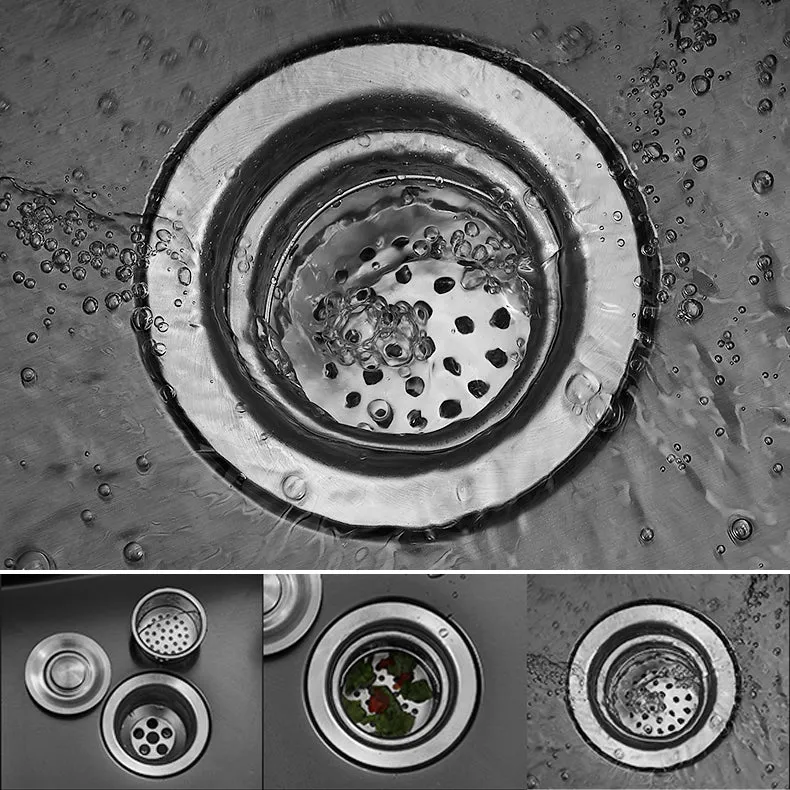 Contemporary Style Double Sink Stainless Staal 2 Holes Sink Kitchen 28l