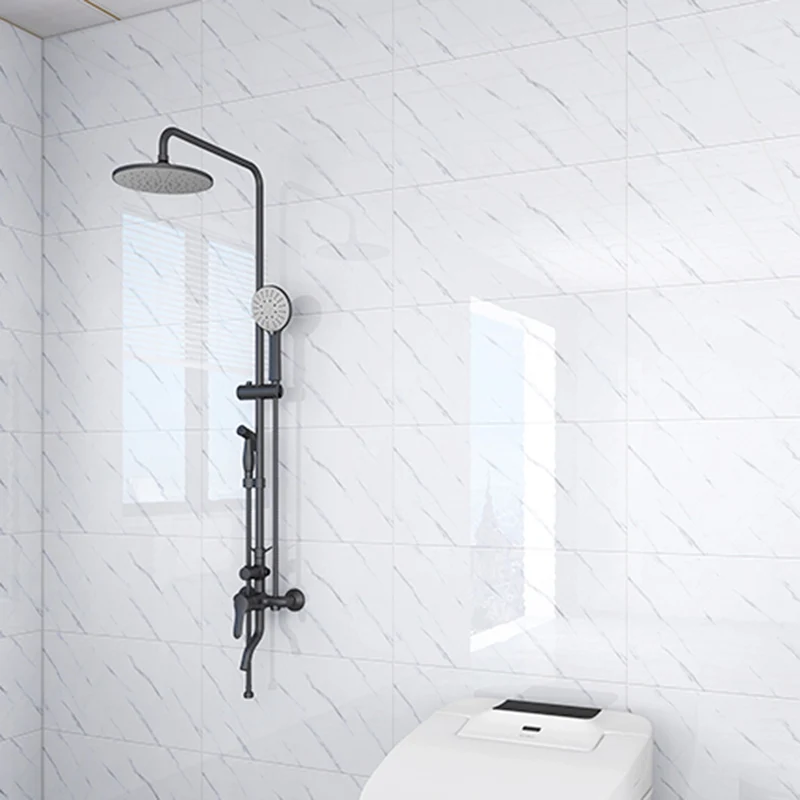 Contemporary Style Wallpaper Enkel Tile Bathroom Wallpaper Rectangle Shape Black