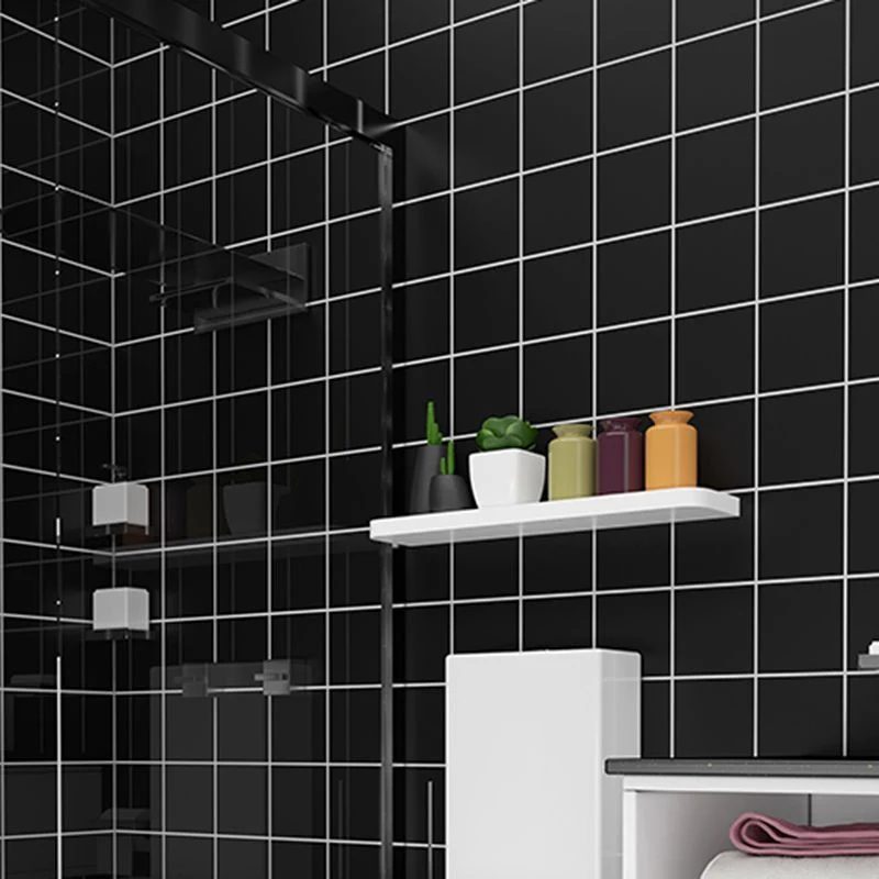 Contemporary Wallpaper Individueel Tile Bathroom Wallpaper Rectangle Shape Black