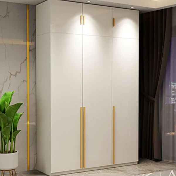 Contemporary Wooden Wardrobe White Color Donzig Close Door Wardrobe Closet 1-Door 23