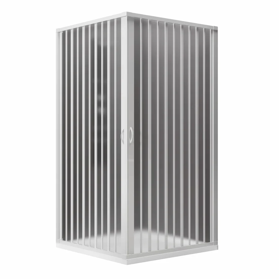 Corner shower enclosure 2 folding sides model Rosy Plissé line 90x90