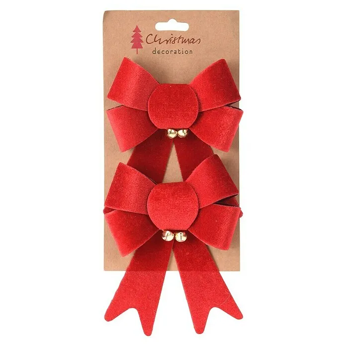 Decoratieve strik - Rood, 2 st.