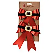 Decoratieve strik - Rood/Zwart, 2 st.