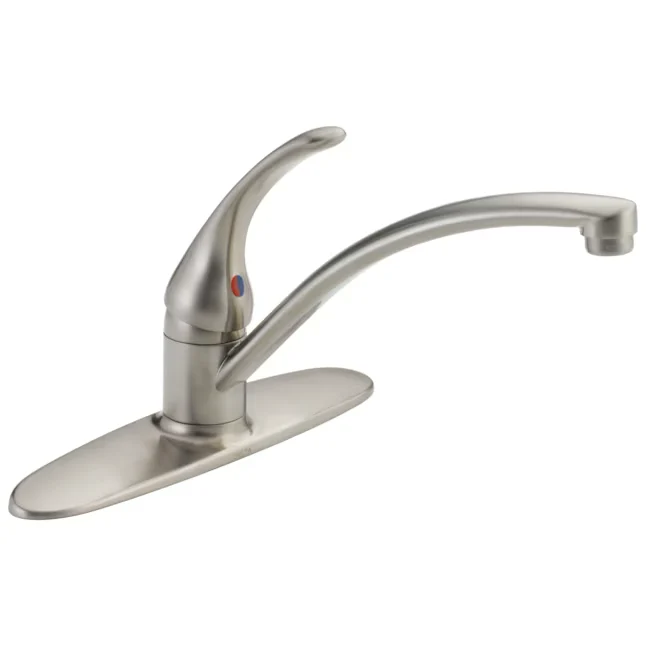 Delta Foundations Roestvrij staal Single Handle Deck-mount Kitchen Faucet
