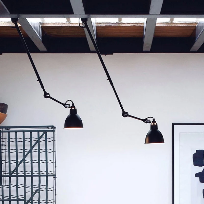 Dome Metallic Shade Pendant Lamp Actueel Style 1 Bulb Black/Gray Ceiling Lighting Articulated Arm Kitchen Yellow