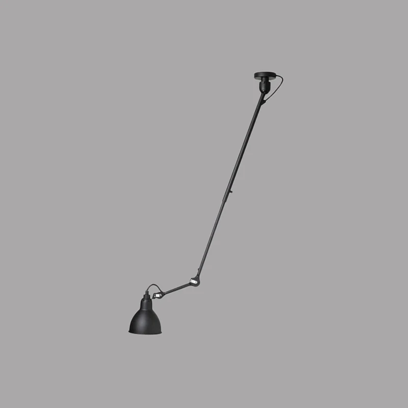 Dome Metallic Shade Pendant Lamp Actueel Style 1 Bulb Black/Gray Ceiling Lighting Articulated Arm Kitchen Yellow