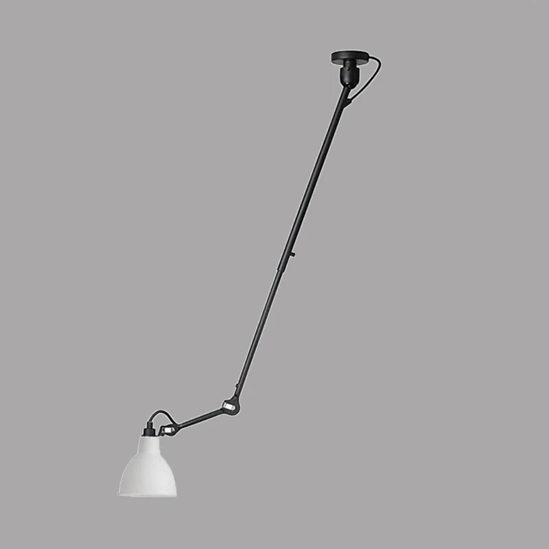 Dome Metallic Shade Pendant Lamp Actueel Style 1 Bulb Black/Gray Ceiling Lighting Articulated Arm Kitchen Yellow