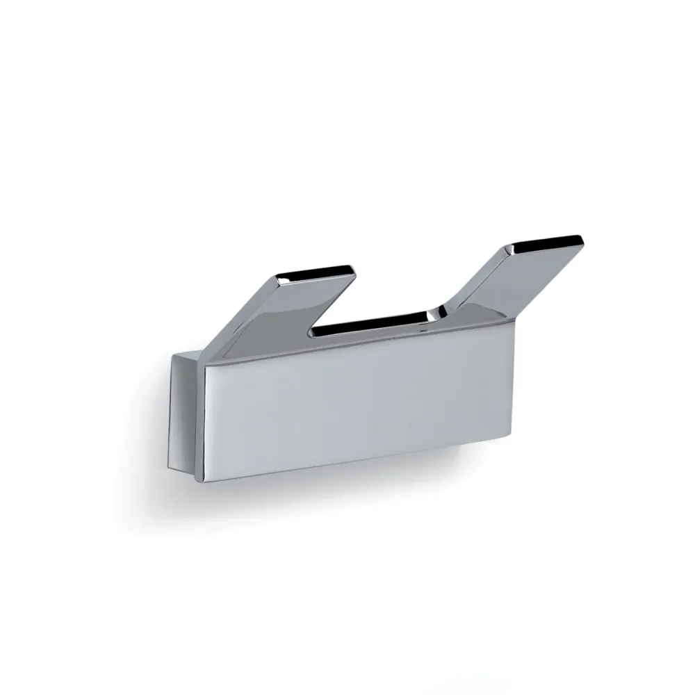 Double brass coat rack Gulliver model Gedy - Chrome-plated