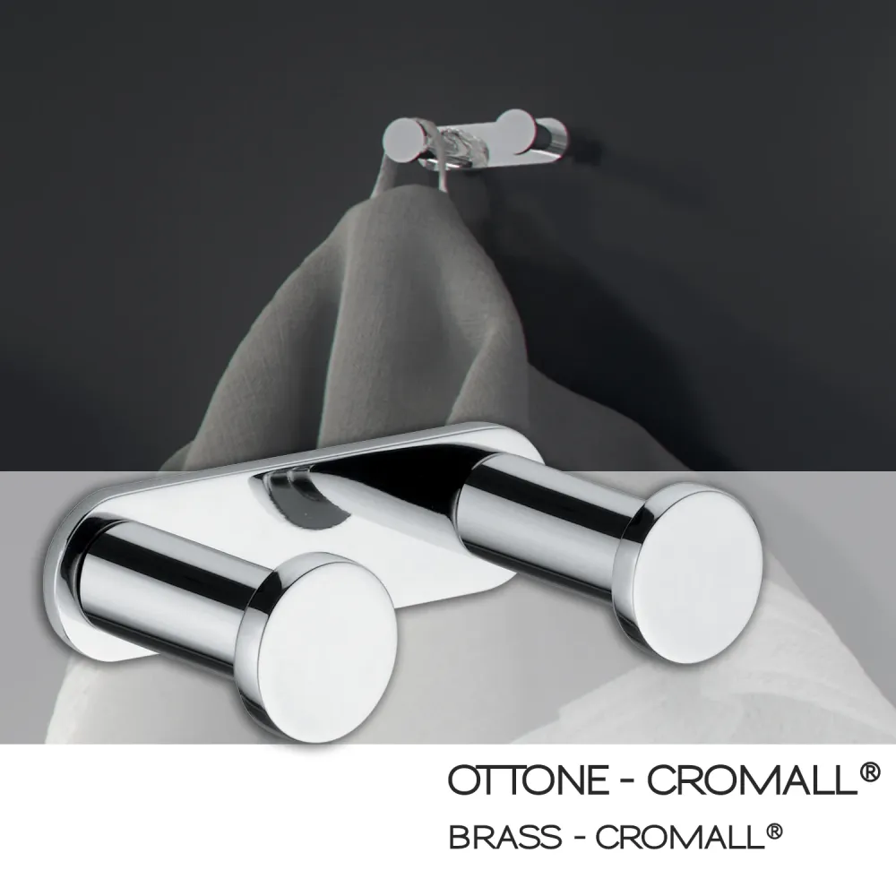 Double coat rack messing and Cromall Gedy Canarie series - Chrome