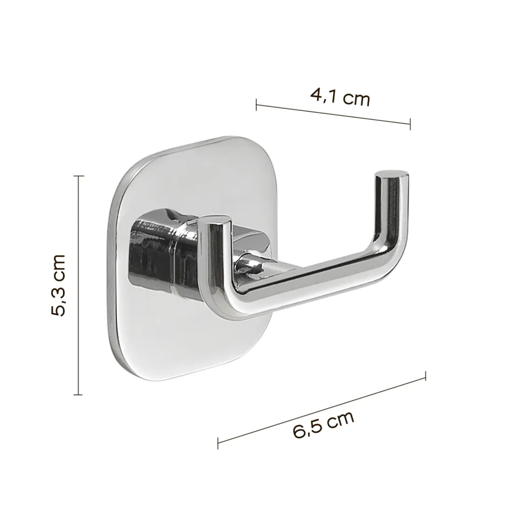 Double coat rack roestvast steel and chromall Teide Gedy - Chrome