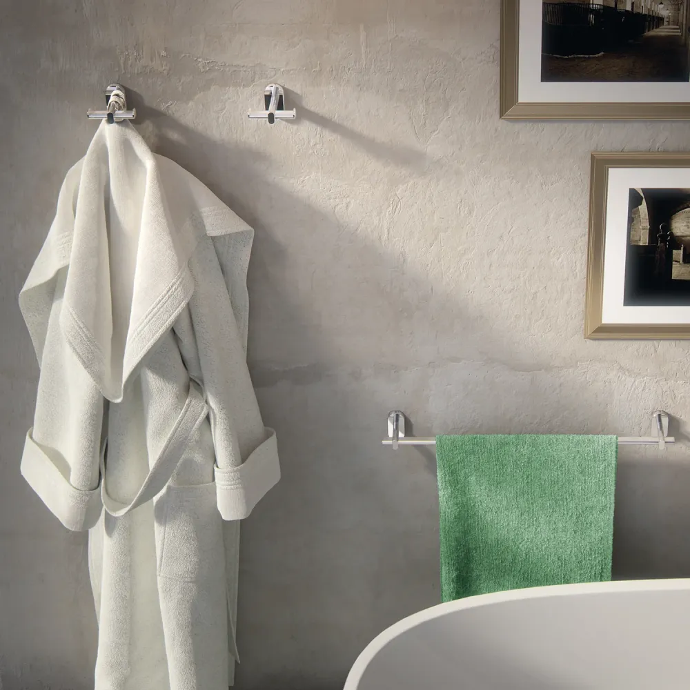 Double coat rack stainless staal Gedy Febo series - Chrome-plated