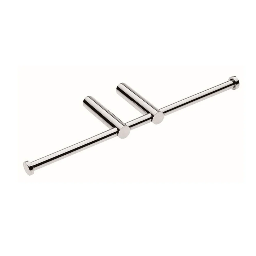 Double hanging roll holder polished stainless staal from 'Logic' collection Cosmic