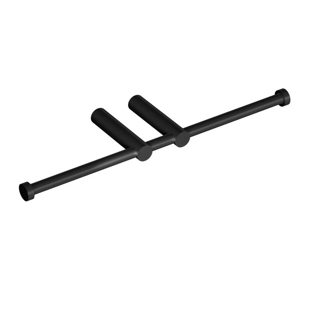 Double hanging roll holder stainless RVS from 'Logic' collection Cosmic - Black