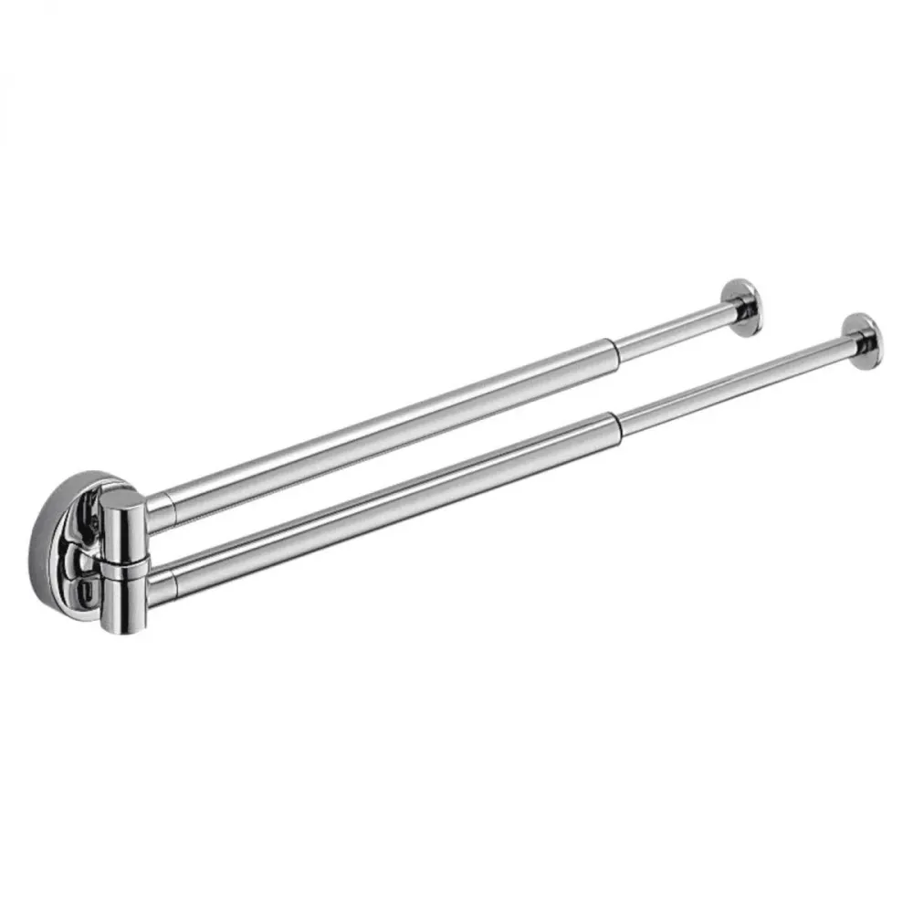Double joint extendable towel holder shiny chrome brass Plus collection Colombo Design