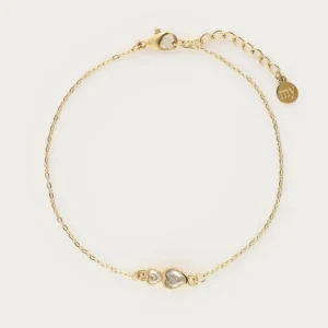 Double Rhinestone Heart Bracelet – Stainless Staalsoort