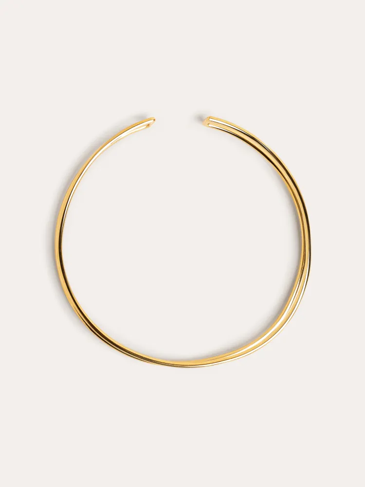 Double Ring Gold Choker