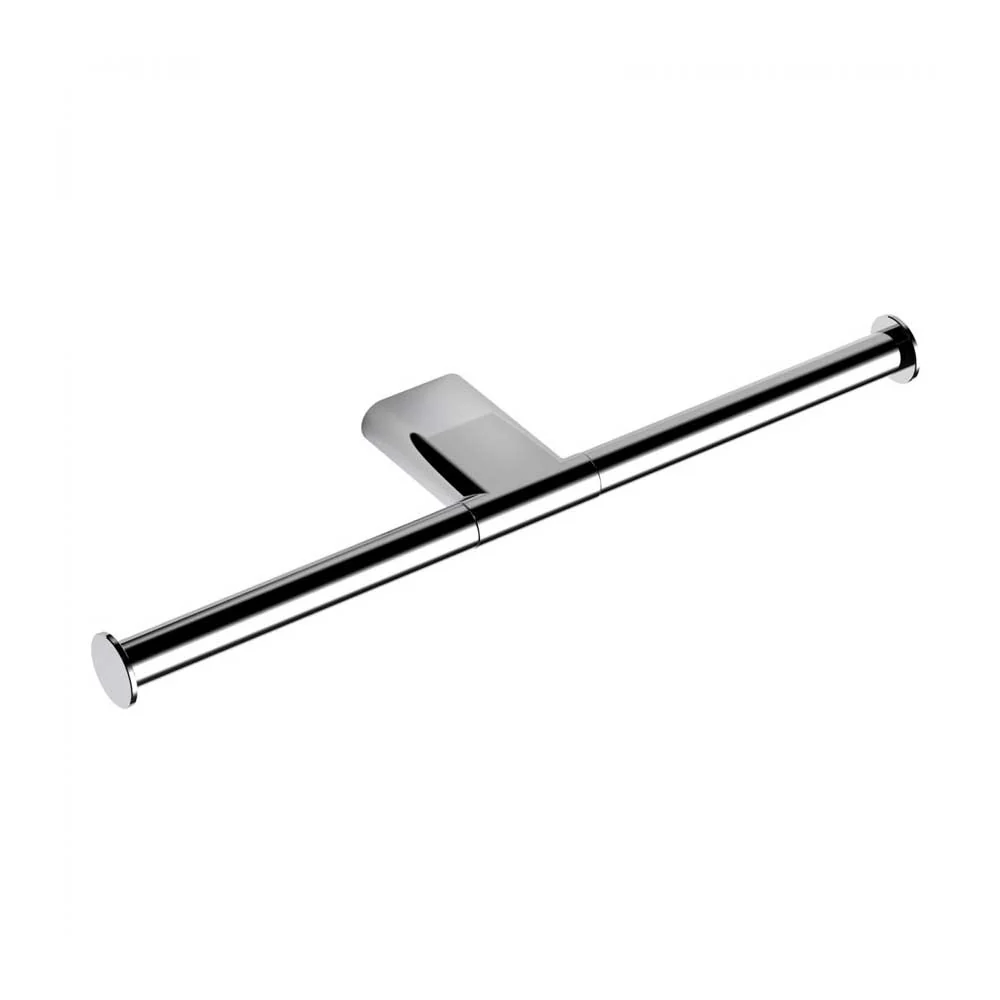 Double roll holder chrome-plated messing Colombo Design Mini collection plug fixing