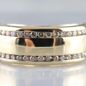 Double Row Channel Set Diamond Band