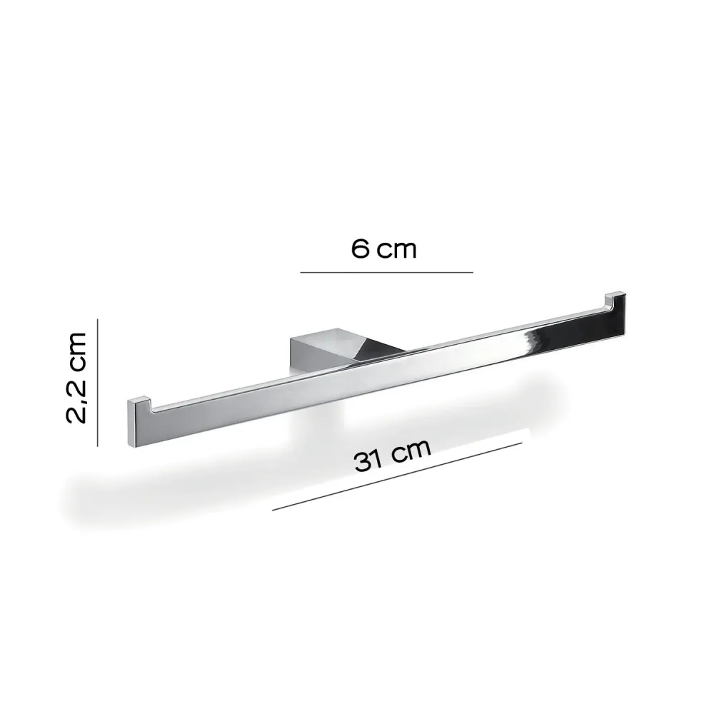 Double toilet paper holder Messing and Cromall Gedy Lanzarote series - Chromed