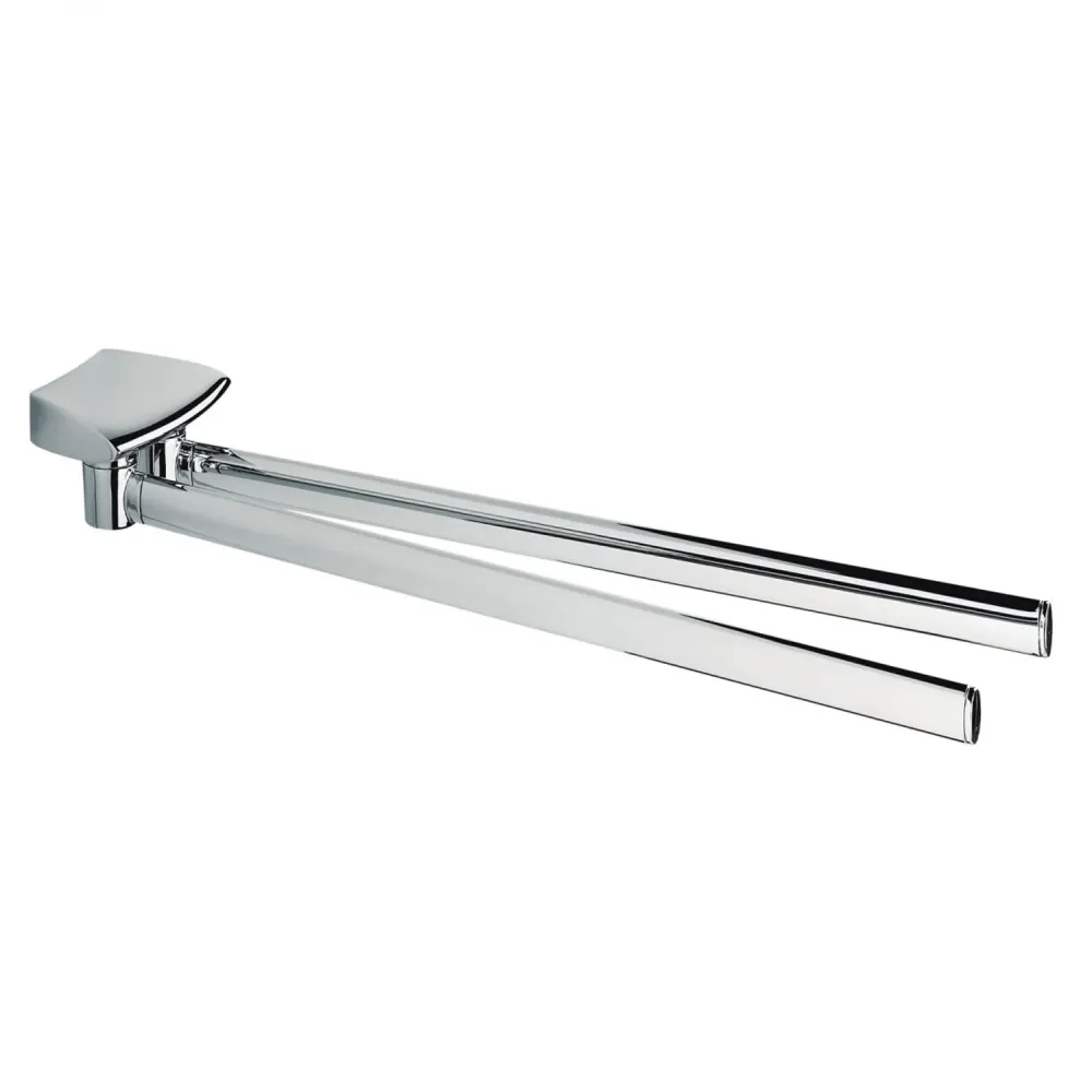 Double towel holder swivel messing Land collection Colombo Design