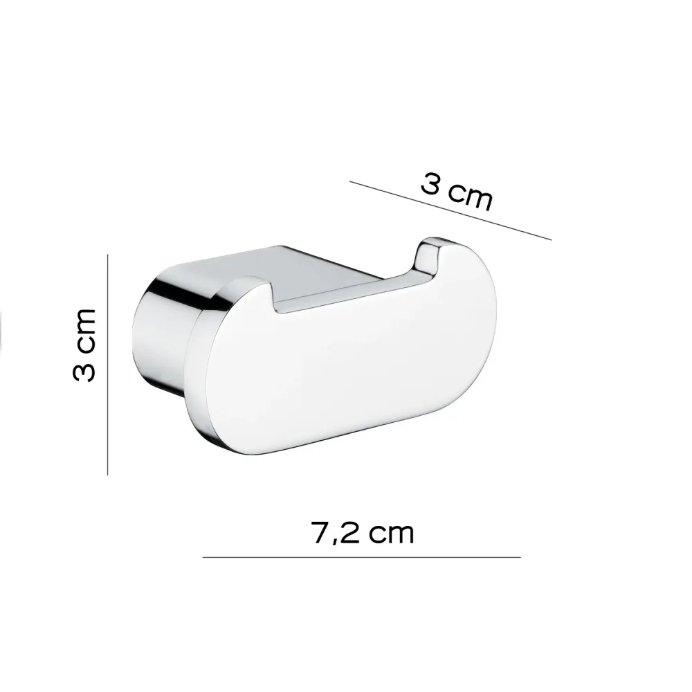 Double wall coat rack Gedy Azzorre series - Metaalglans