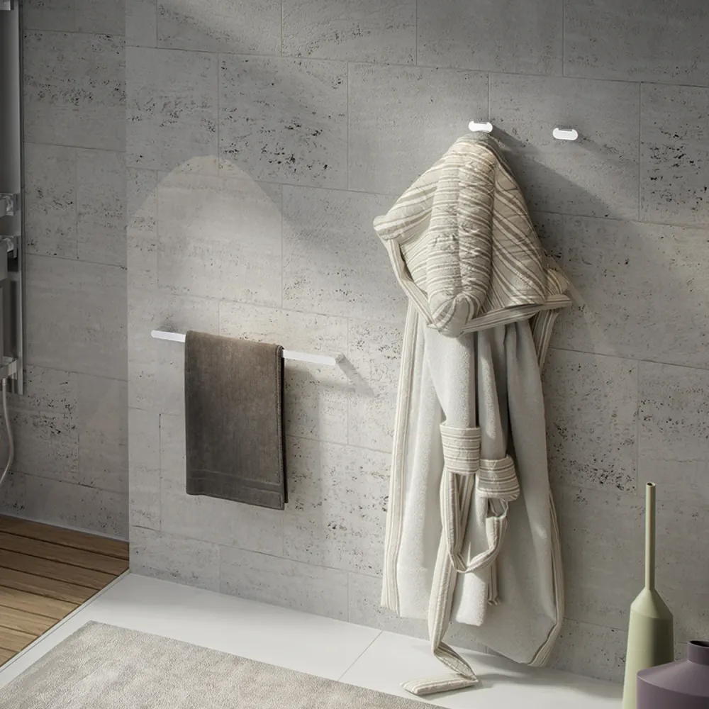 Double wall coat rack Gedy Azzorre series - Metaalglans