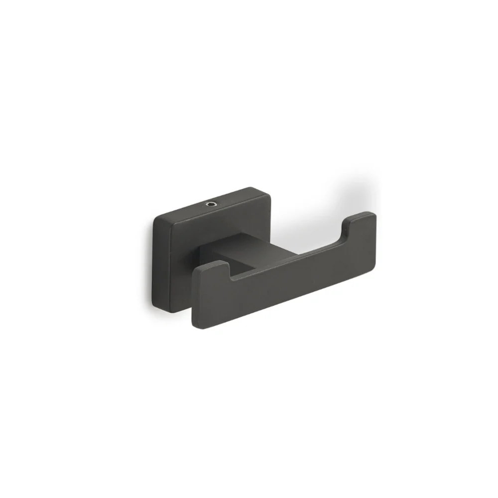 Double wall coat rack Roestvrij Steel Gedy model Atena - Matte Black