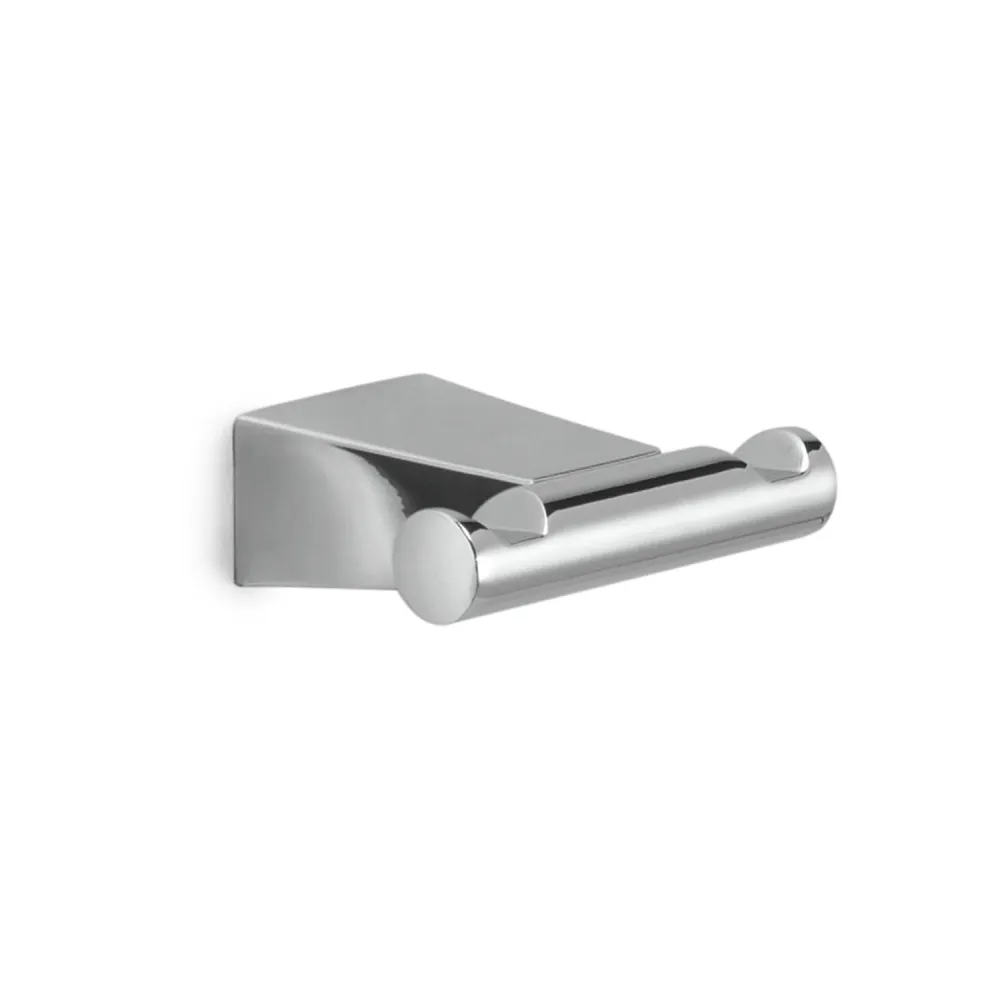 Double wall coat rack RVS steel Gedy Tonale series - Chrome