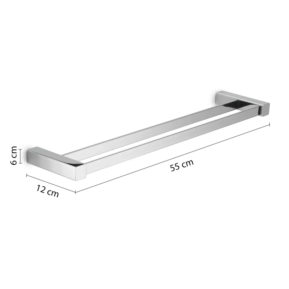Double wandmodel towel holder 55 cm Spluga Gedy - Chrome