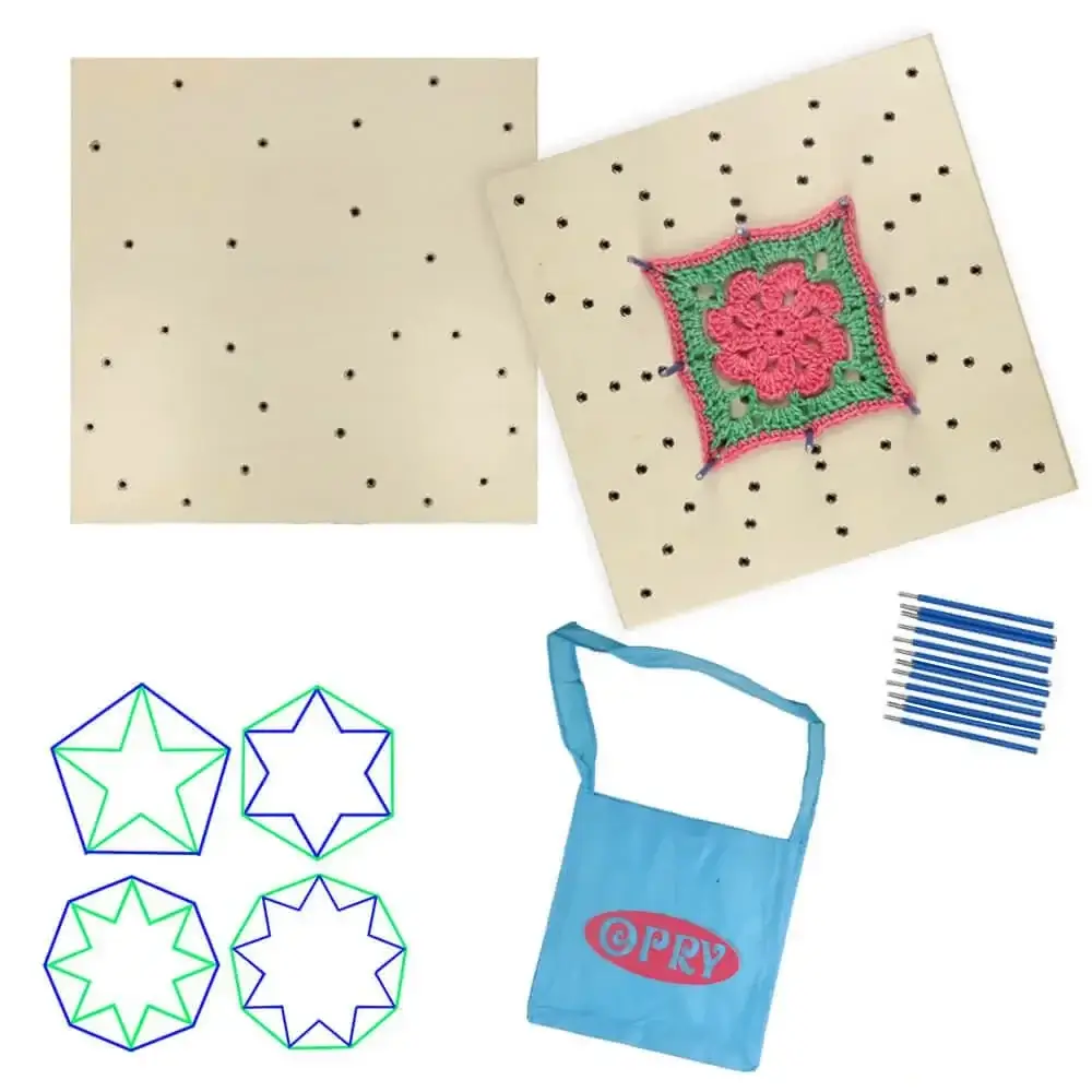 Double-Sided Blocking Board Granny Squares - Opry