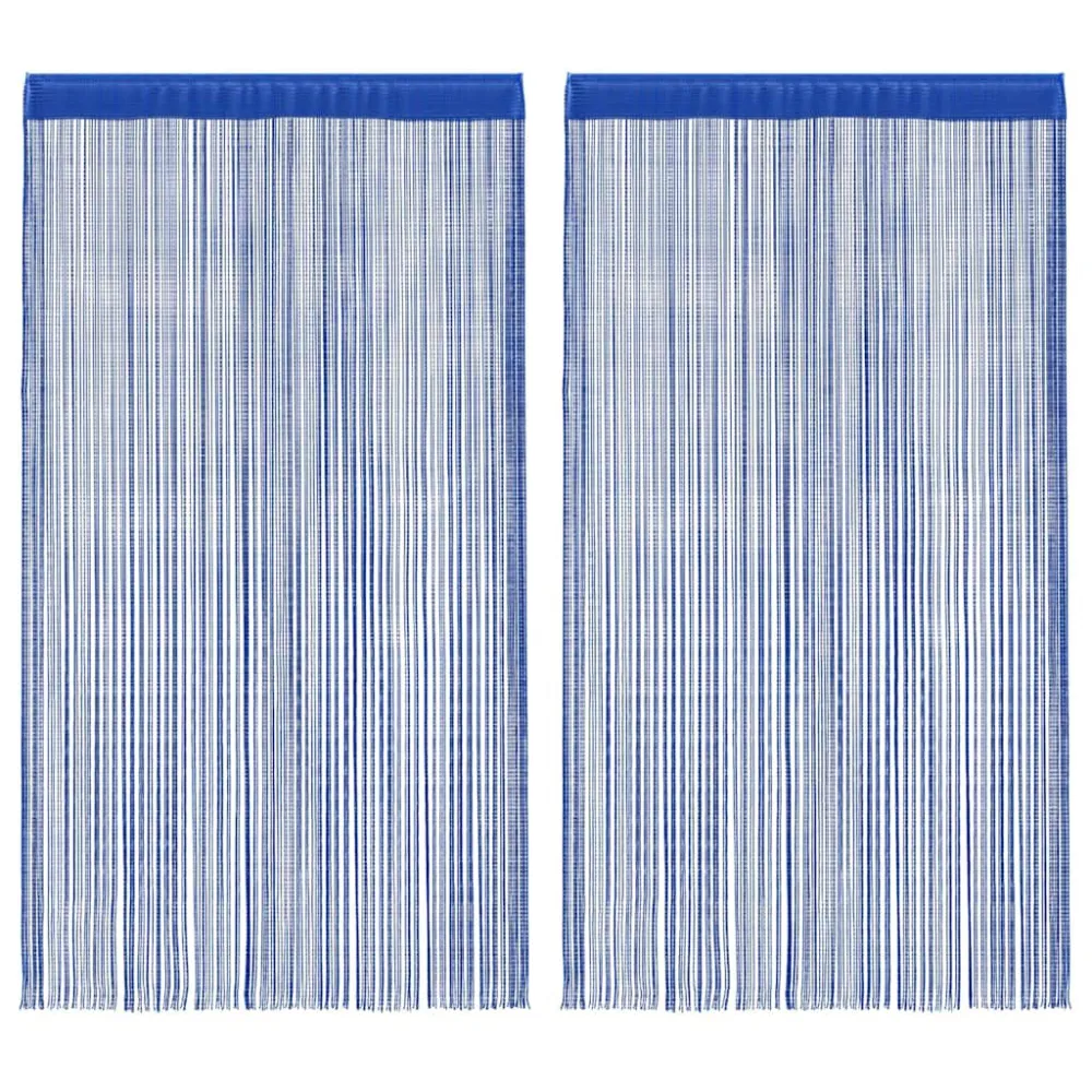 Draadgordijnen 100x250 cm blauw 2 st