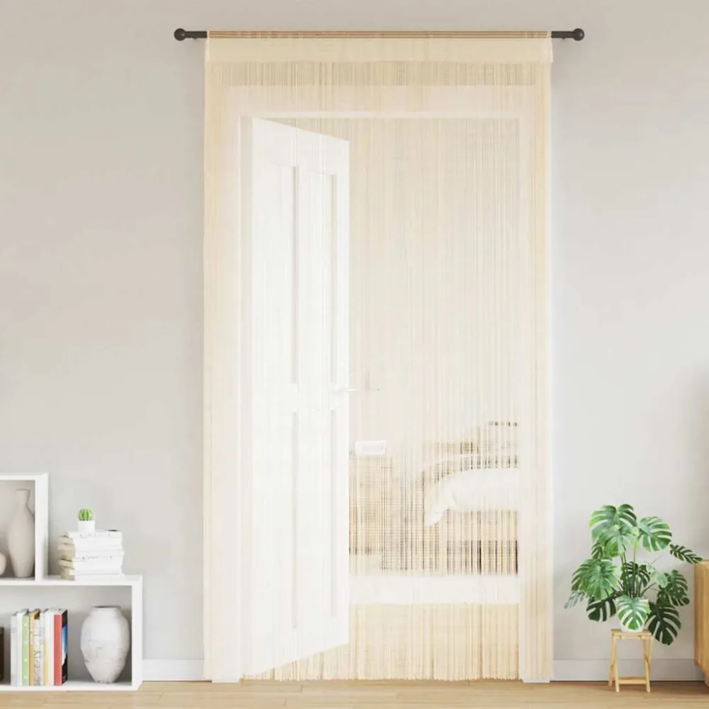Draadgordijnen 100x250 cm crème 2 st
