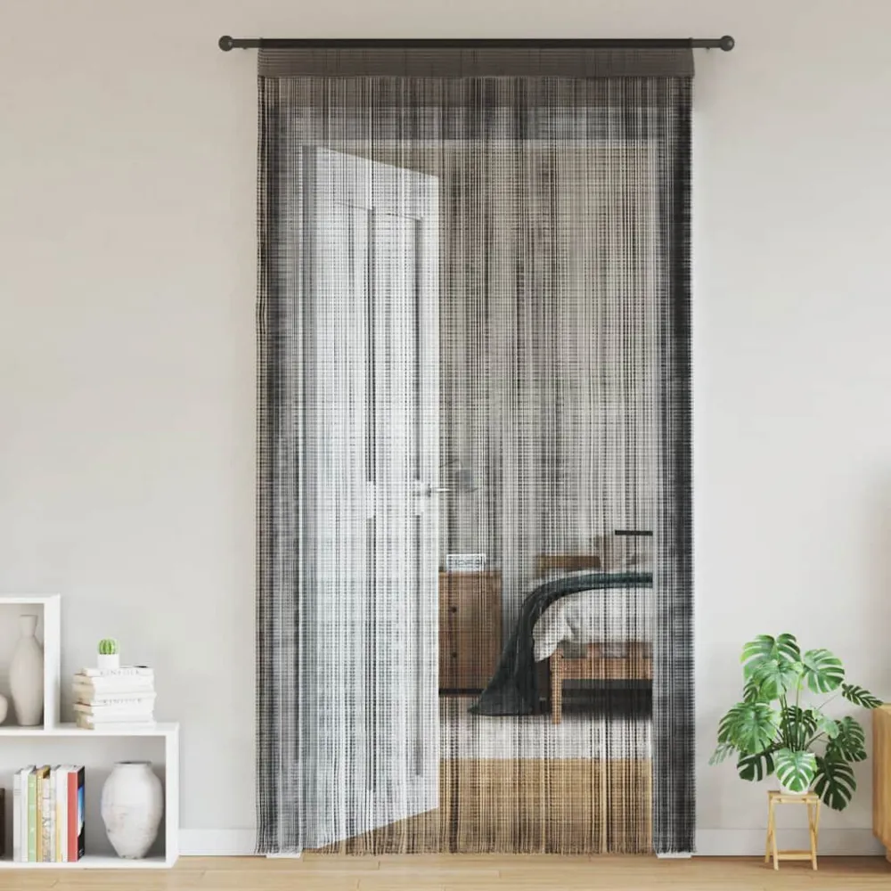 Draadgordijnen 2 st 100x250 cm zwart