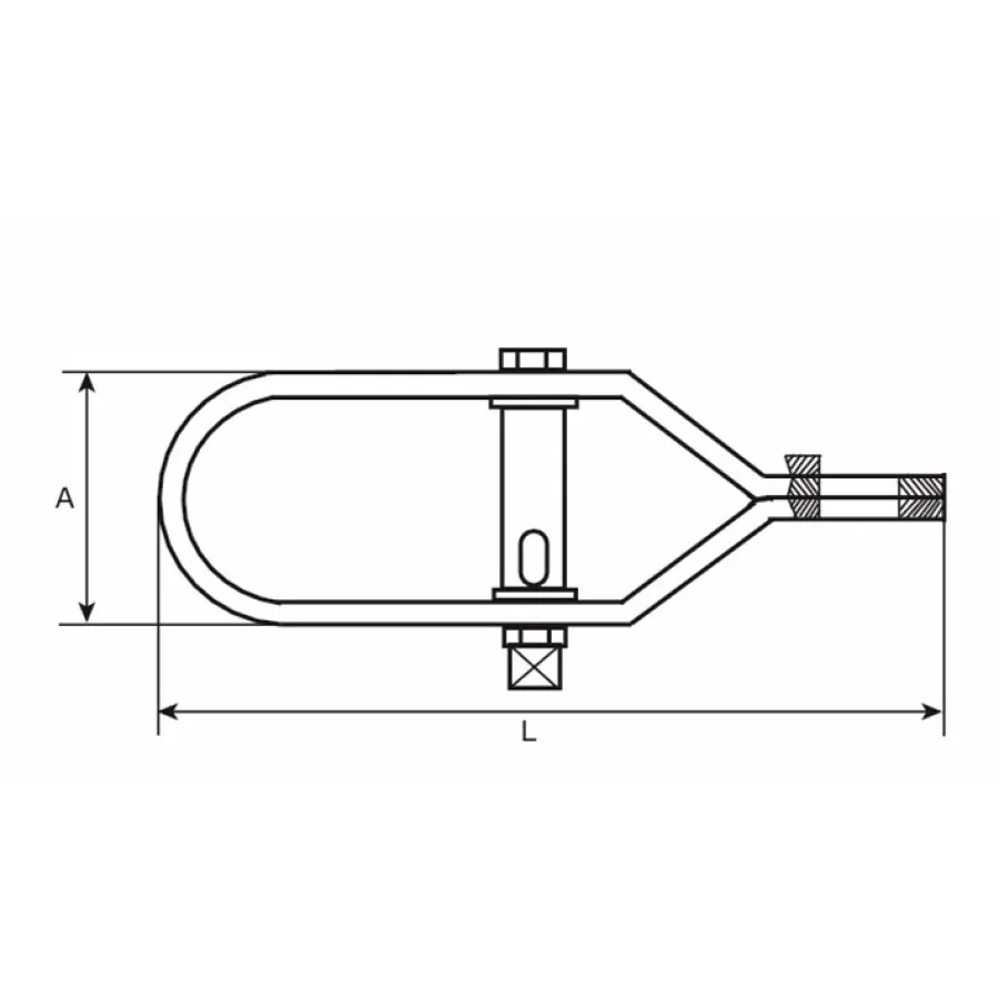 DX draadspanner - gegalvaniseerd - 95 mm - nr. 2 - DS095