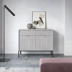 Dressoir met 2 deuren en 2 laden - Grijs - LIOUBA - Koop nu basisch en goedkoop online