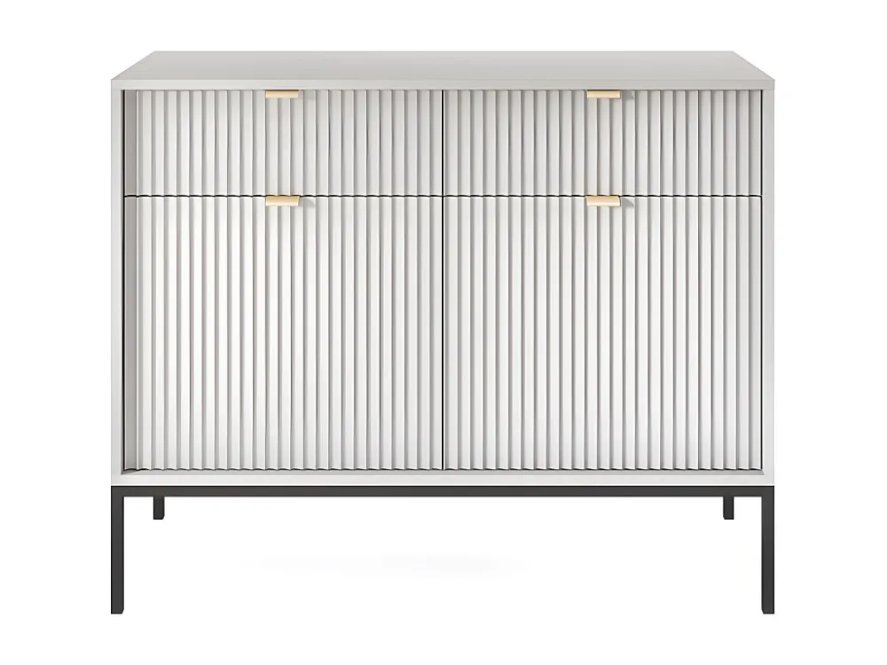 Dressoir met 2 deuren en 2 laden - Grijs - LIOUBA - Koop nu basisch en goedkoop online