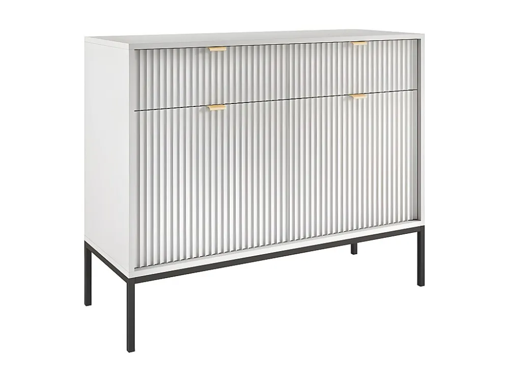 Dressoir met 2 deuren en 2 laden - Grijs - LIOUBA - Koop nu basisch en goedkoop online