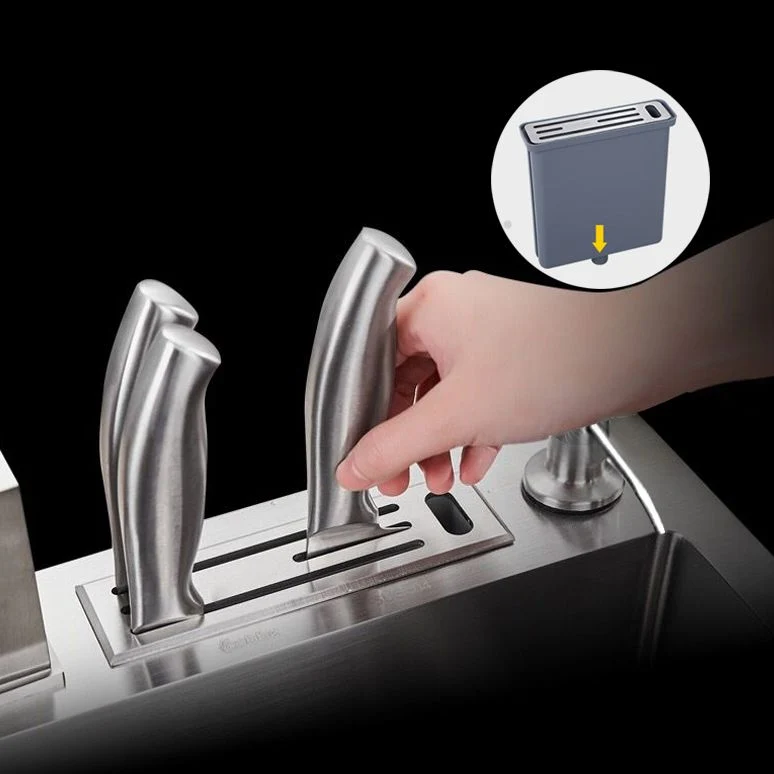 Drop- Kitchen Sink Roestvast Steel Modern Style Rectangle Kitchen Double Sink 28l