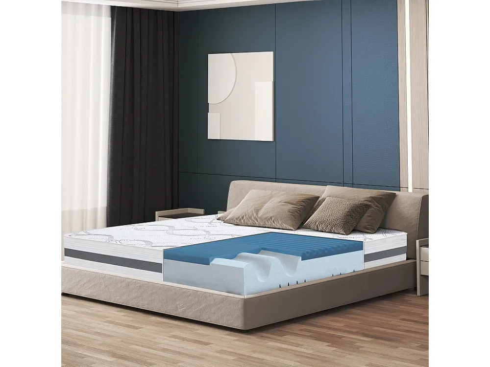 Dubbel matras 160 x 210 Memory Foam Orthopedisch| Topkwaliteit Quality | Hoogte 16 cm | Made Italy